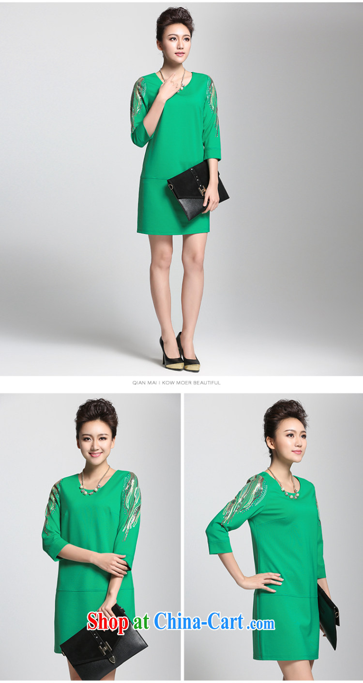 The Mak larger women 2015 spring new thick mm video thin stylish and elegant, dress 951101022 green 3XL pictures, price, brand platters! Elections are good character, the national distribution, so why buy now enjoy more preferential! Health