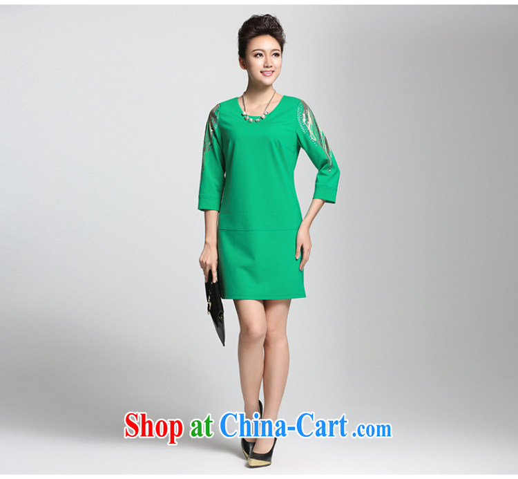 The Mak larger women 2015 spring new thick mm video thin stylish and elegant, dress 951101022 green 3XL pictures, price, brand platters! Elections are good character, the national distribution, so why buy now enjoy more preferential! Health