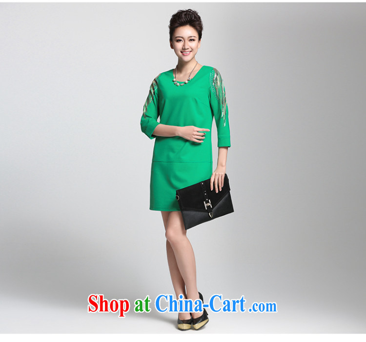 The Mak larger women 2015 spring new thick mm video thin stylish and elegant, dress 951101022 green 3XL pictures, price, brand platters! Elections are good character, the national distribution, so why buy now enjoy more preferential! Health