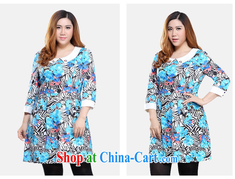 Slim LI Sau 2015 spring new, larger female knocked color lapel decorative zebra flowers stamp 7 cuff dress Q 7912 by red 4 XL pictures, price, brand platters! Elections are good character, the national distribution, so why buy now enjoy more preferential! Health