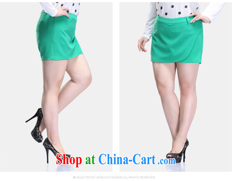 Slim LI Sau 2015 spring and summer with new, larger female Korean hip graphics thin shorts winter skirt skirt pants Q 7918 green 5 XL pictures, price, brand platters! Elections are good character, the national distribution, so why buy now enjoy more preferential! Health