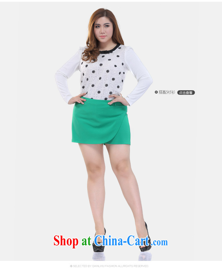 Slim LI Sau 2015 spring and summer with new, larger female Korean hip graphics thin shorts winter skirt skirt pants Q 7918 green 5 XL pictures, price, brand platters! Elections are good character, the national distribution, so why buy now enjoy more preferential! Health