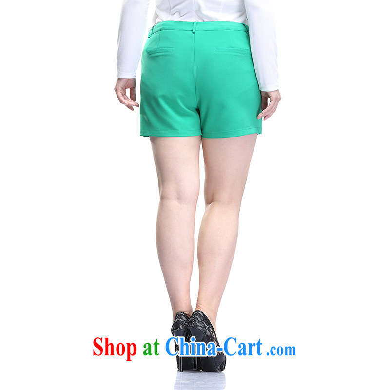 Slim Li-su 2015 spring and summer with new, larger female Korean reference and Video thin shorts winter skirt skirt pants Q 7918 green 5 XL, slim Li-su, and shopping on the Internet