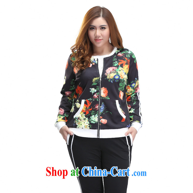 Slim Li-su 2015 spring new, larger female Korean Beauty Leisure package Sports Package cardigan sweater girls Q 7007 black L, slim Li-su, and shopping on the Internet