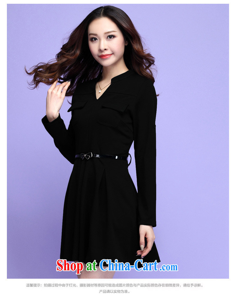 Loved spring new Korean version commuter and indeed increase, female long-sleeved Career Dress 3682 black 4XL pictures, price, brand platters! Elections are good character, the national distribution, so why buy now enjoy more preferential! Health