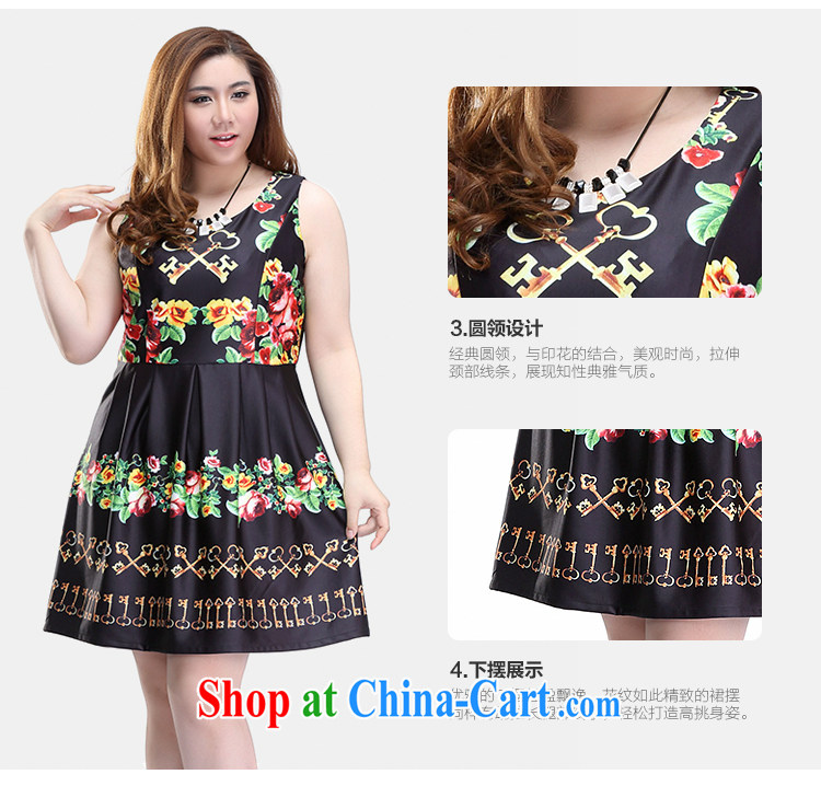 Slim Li-su 2015 spring new, larger female European and American antique stamp with a sleeveless vest skirt dresses Q 6703 blue 4 XL pictures, price, brand platters! Elections are good character, the national distribution, so why buy now enjoy more preferential! Health