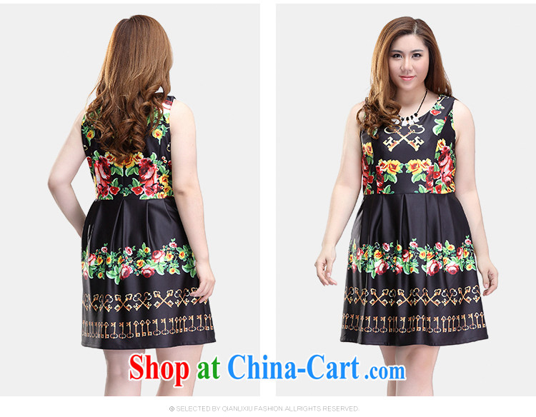 Slim Li-su 2015 spring new, larger female European and American antique stamp with a sleeveless vest skirt dresses Q 6703 blue 4 XL pictures, price, brand platters! Elections are good character, the national distribution, so why buy now enjoy more preferential! Health