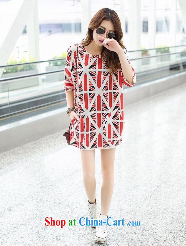 The sum 2015 summer Women's edition loose the code 100 hem the British flag in loose cuff pocket, long, large code T pension 200 jack to wear picture color code pictures, price, brand platters! Elections are good character, the national distribution, so why buy now enjoy more preferential! Health