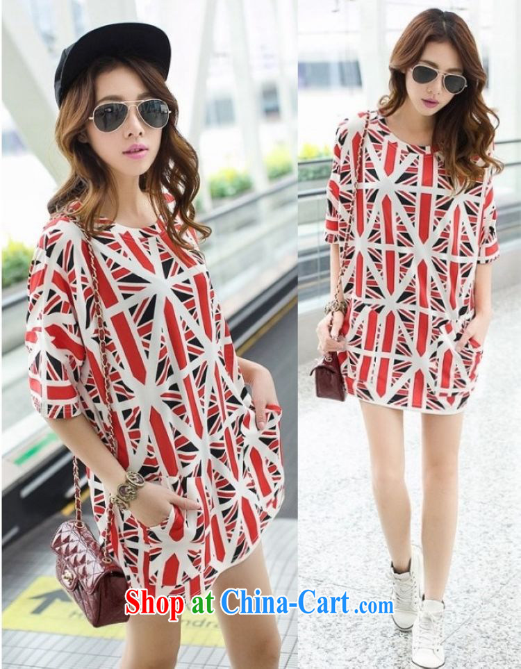 The sum 2015 summer Women's edition loose the code 100 hem the British flag in loose cuff pocket, long, large code T pension 200 jack to wear picture color code pictures, price, brand platters! Elections are good character, the national distribution, so why buy now enjoy more preferential! Health