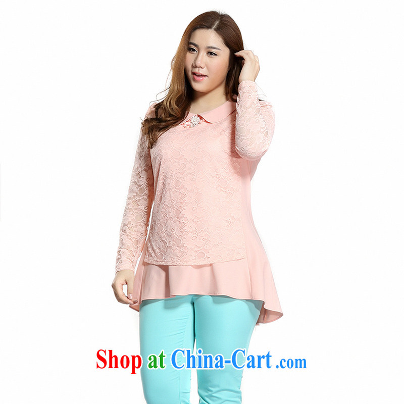 Slim Li Su-chun is new, large, female retro lace graphics thin 100 ground lace T-shirt Q of 7935 red L, slim Li-su, and shopping on the Internet