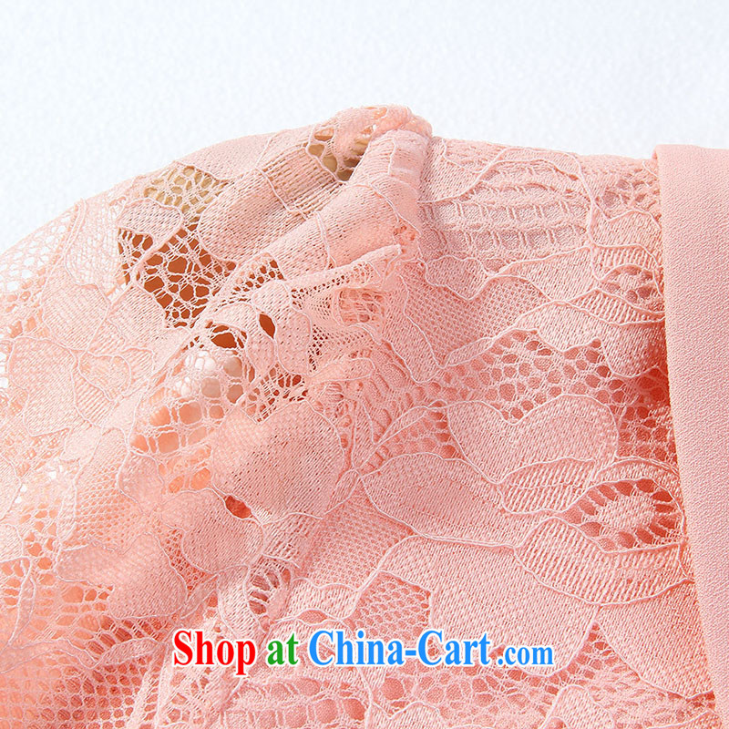 Slim Li Su-chun is new, large, female retro lace graphics thin 100 ground lace T-shirt Q of 7935 red L, slim Li-su, and shopping on the Internet