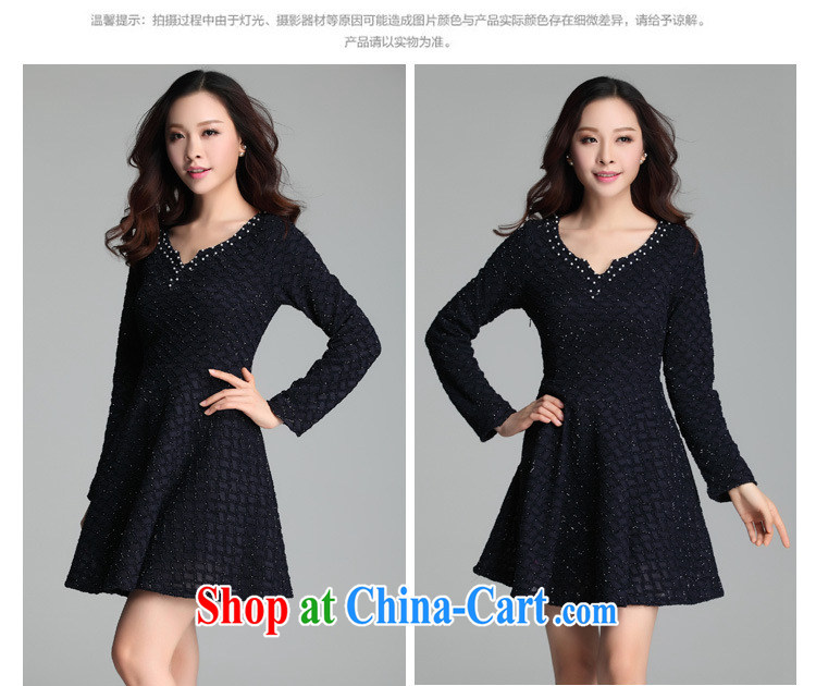 Constitution, spring loaded new female 2015 thick sister manually staple pearl cultivation video thin lace long-sleeved dresses and ventricular hypertrophy, the lumbar OL leisure solid blue skirt XL 4 160 - 170 Jack pictures, price, brand platters! Elections are good character, the national distribution, so why buy now enjoy more preferential! Health