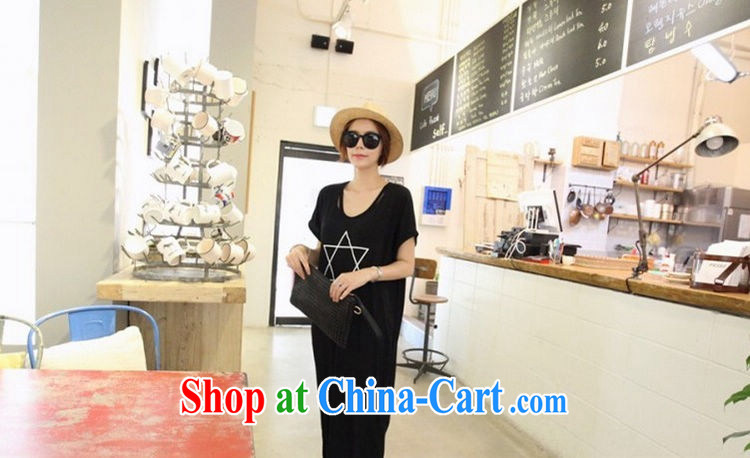 Flexible early 2015 spring and summer, female Korean version the code arts van 5 star stamp with loose, long, short-sleeved solid color dresses are black, pictures, price, brand platters! Elections are good character, the national distribution, so why buy now enjoy more preferential! Health