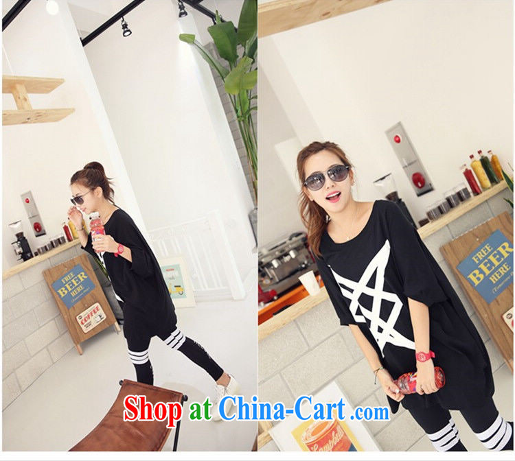 In 2015, spring and summer, Korean version of the greater, ultra-liberal underlined geometry bat sleeves larger version 100 hem graphics thin T pension 200 jack can be seen wearing black are code pictures, price, brand platters! Elections are good character, the national distribution, so why buy now enjoy more preferential! Health