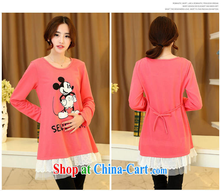 ZZ &FF 2015 spring New, and indeed increase, women with thick mm jack 200 long-sleeved shirt T solid T-shirt stylish and relaxed a cartoon T-shirt peach XXXL pictures, price, brand platters! Elections are good character, the national distribution, so why buy now enjoy more preferential! Health