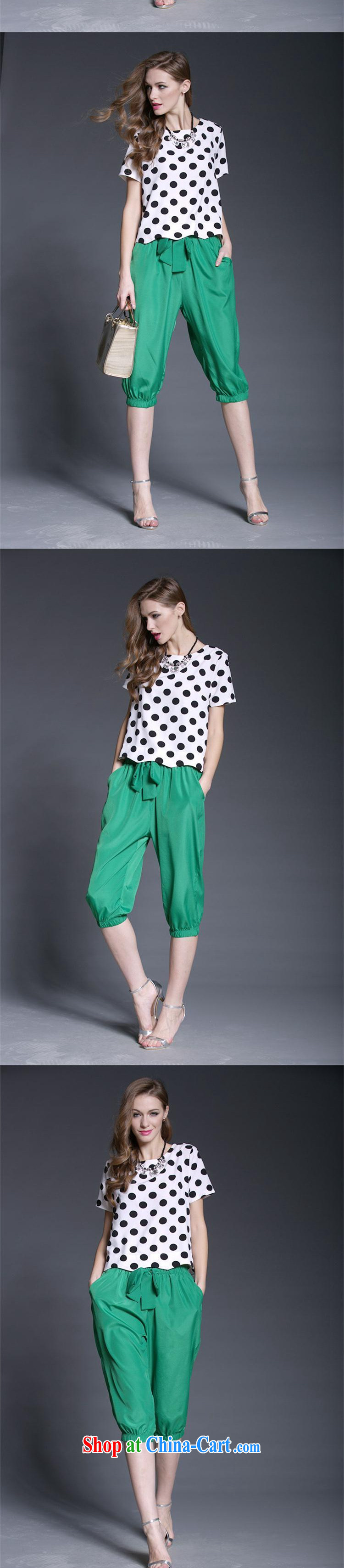 ZZ &FF 2015 the United States and Europe, female summer thick MM new retro dot snow woven shirts, 7 pants two-piece two-piece picture color XL pictures, price, brand platters! Elections are good character, the national distribution, so why buy now enjoy more preferential! Health