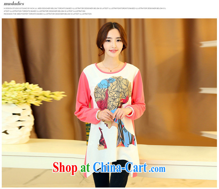 ZZ &FF 2015 summer New, and indeed increase, female 200 Jack mm thick T long-sleeved shirt solid shirt relaxed beauty Avatar T-shirt peach XXL pictures, price, brand platters! Elections are good character, the national distribution, so why buy now enjoy more preferential! Health