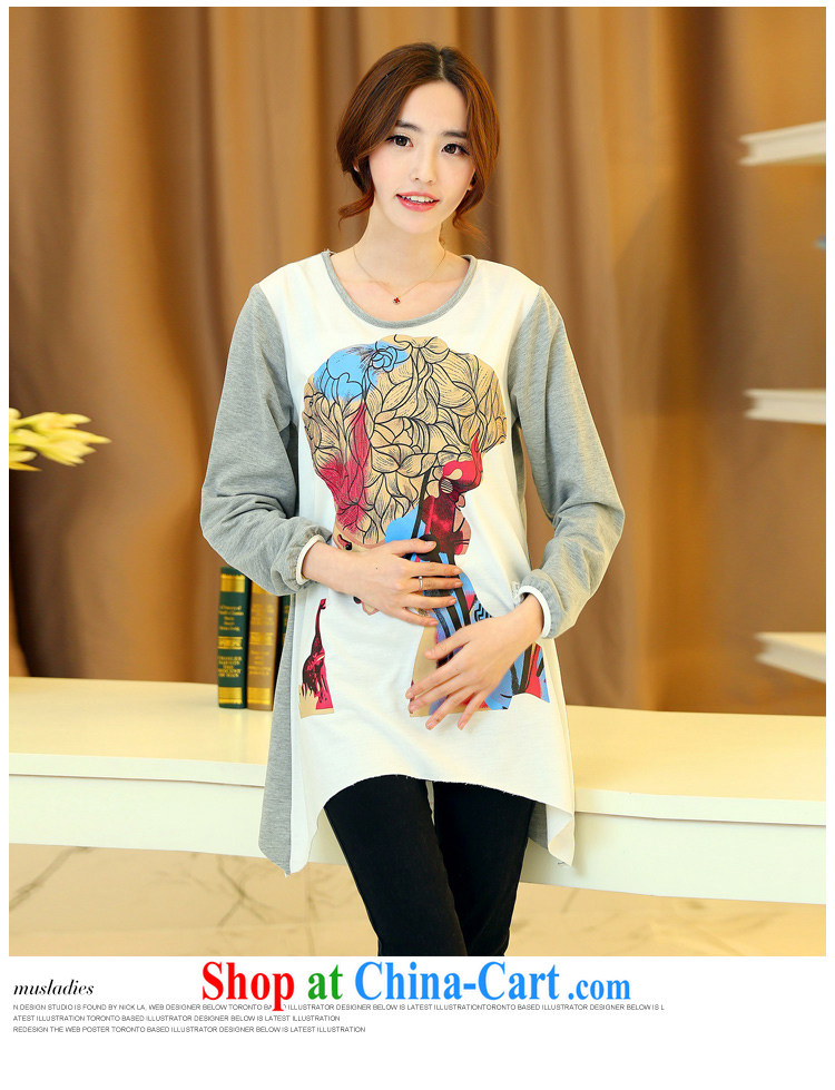 ZZ &FF 2015 summer New, and indeed increase, female 200 Jack mm thick T long-sleeved shirt solid shirt relaxed beauty Avatar T-shirt peach XXL pictures, price, brand platters! Elections are good character, the national distribution, so why buy now enjoy more preferential! Health