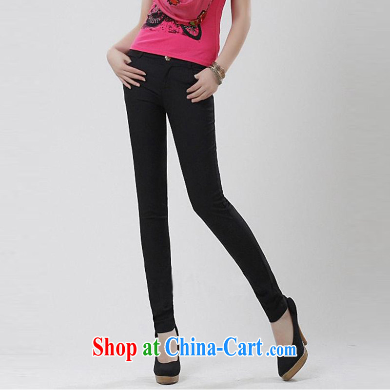 Yoon Elizabeth Odio Benito spring loaded new XL female and indeed, 200 Jack stylish graphics thin pencil pants pants long pants had been legged pants black 5 XL recommendations 190 - 200 jack