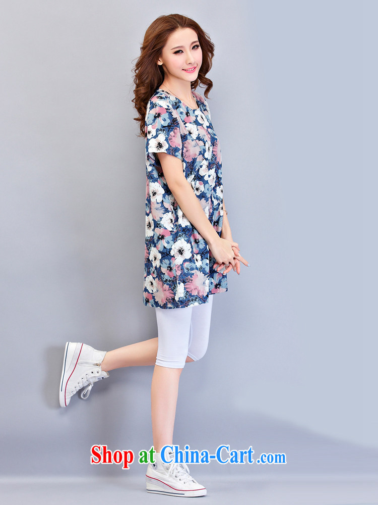 The Code women ground 100 2015 summer Korean girl, short-sleeved floral loose larger female short-sleeved T-shirt girl, summer dresses 2911 #picture color XXL pictures, price, brand platters! Elections are good character, the national distribution, so why buy now enjoy more preferential! Health