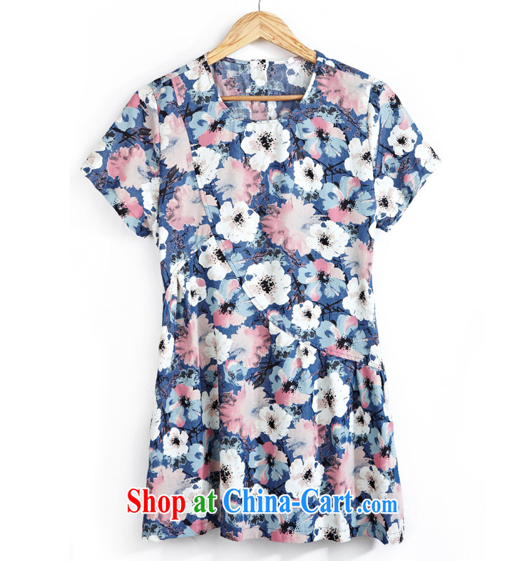 The Code women ground 100 2015 summer Korean girl, short-sleeved floral loose larger female short-sleeved T-shirt girl, summer dresses 2911 #picture color XXL pictures, price, brand platters! Elections are good character, the national distribution, so why buy now enjoy more preferential! Health