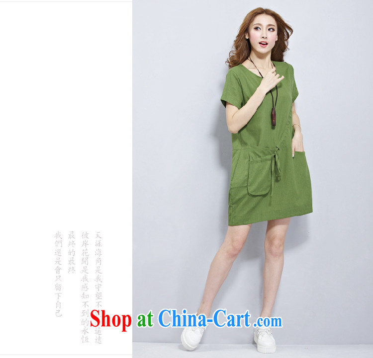 Mei meiby spots at new, larger clothes and stylish 100 ground 2015 summer Korean pocket casual loose cotton Ma dress 2931 #red XXL pictures, price, brand platters! Elections are good character, the national distribution, so why buy now enjoy more preferential! Health