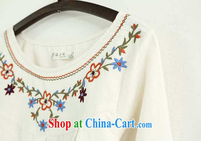 The poem Julia spring linen large code mm thick shirt ethnic wind sum of arts embroidery cotton the long-sleeved shirt solid white are code pictures, price, brand platters! Elections are good character, the national distribution, so why buy now enjoy more preferential! Health