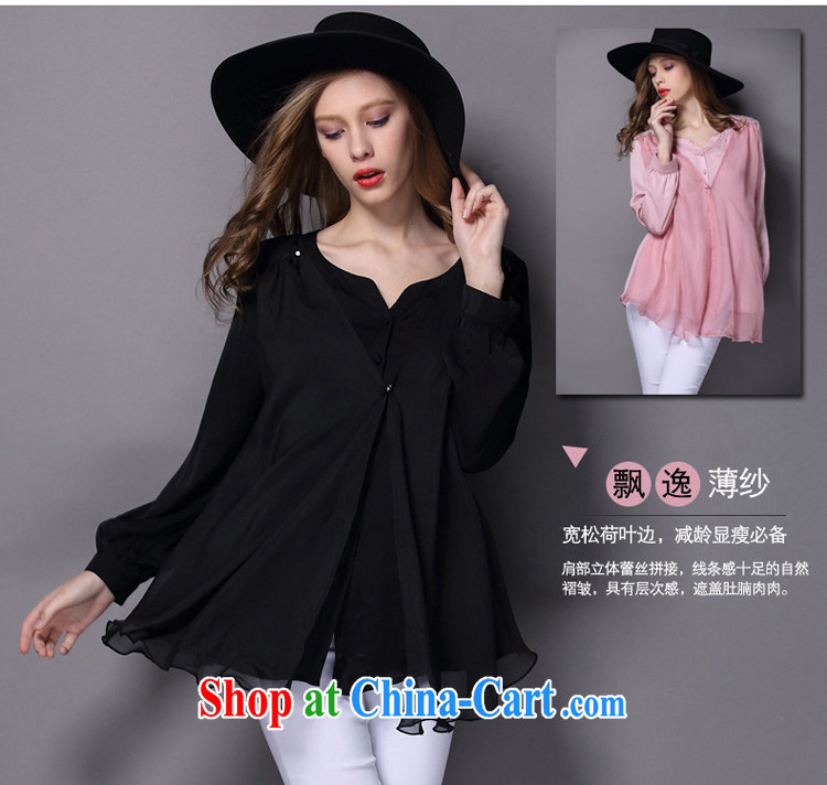 To better snow-woven shirt, long-sleeved 2015 spring new, larger female American big wind lace solid shirt female bare pink spot 5 XL for 175 - 190 Jack pictures, price, brand platters! Elections are good character, the national distribution, so why buy now enjoy more preferential! Health