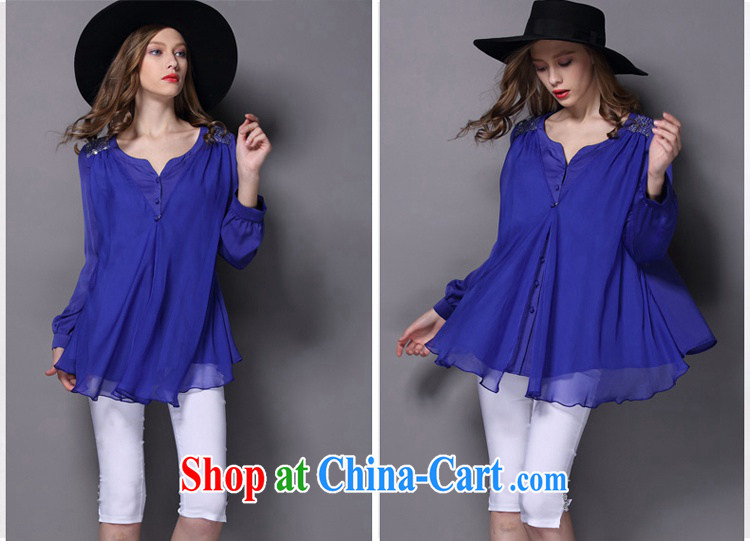 To better snow-woven shirt, long-sleeved 2015 spring new, larger female American big wind lace solid shirt female bare pink spot 5 XL for 175 - 190 Jack pictures, price, brand platters! Elections are good character, the national distribution, so why buy now enjoy more preferential! Health