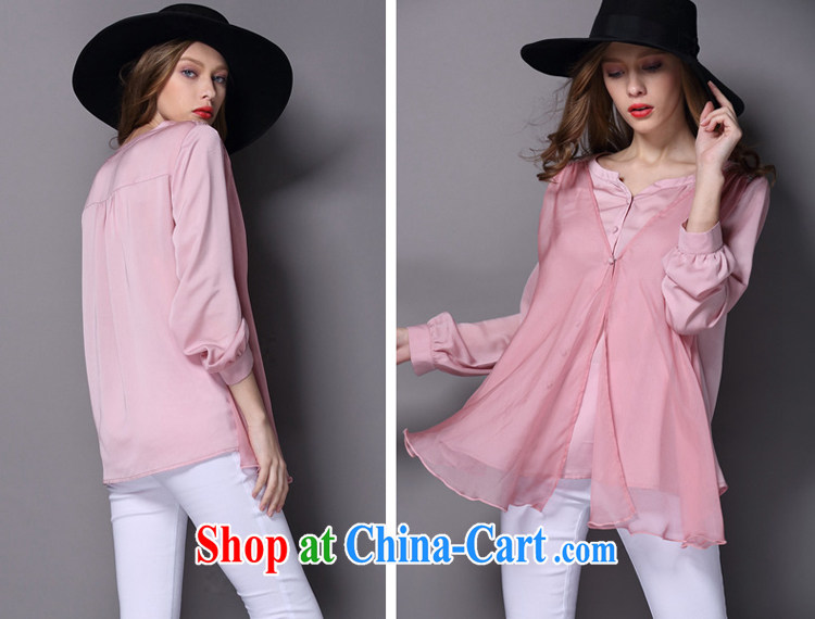 To better snow-woven shirt, long-sleeved 2015 spring new, larger female American big wind lace solid shirt female bare pink spot 5 XL for 175 - 190 Jack pictures, price, brand platters! Elections are good character, the national distribution, so why buy now enjoy more preferential! Health