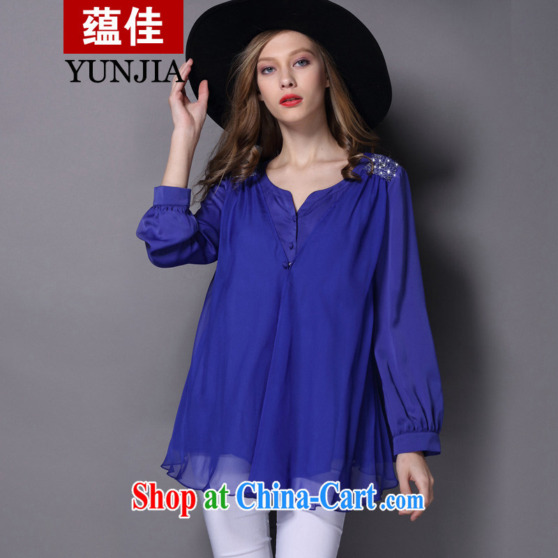 To better snow-woven shirt, long-sleeved 2015 spring new, larger female American big wind lace solid shirt female bare pink in stock 5 XL suitable for 175 - 190 jack, better, and shopping on the Internet