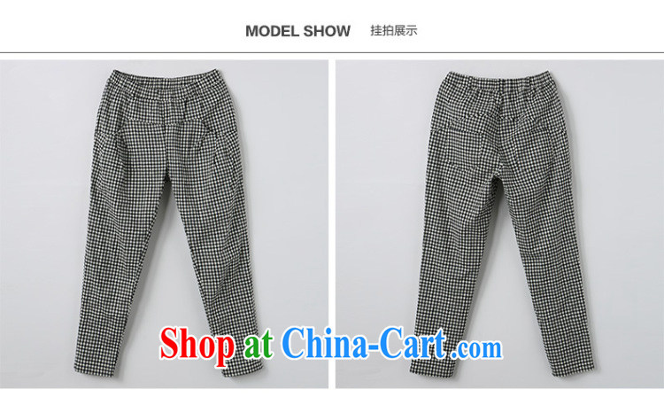 Water with the Code's 2015 new spring Korean high waist leisure video thin checkered long pants S CW 15 4542 black-and-white grid XXL pictures, price, brand platters! Elections are good character, the national distribution, so why buy now enjoy more preferential! Health