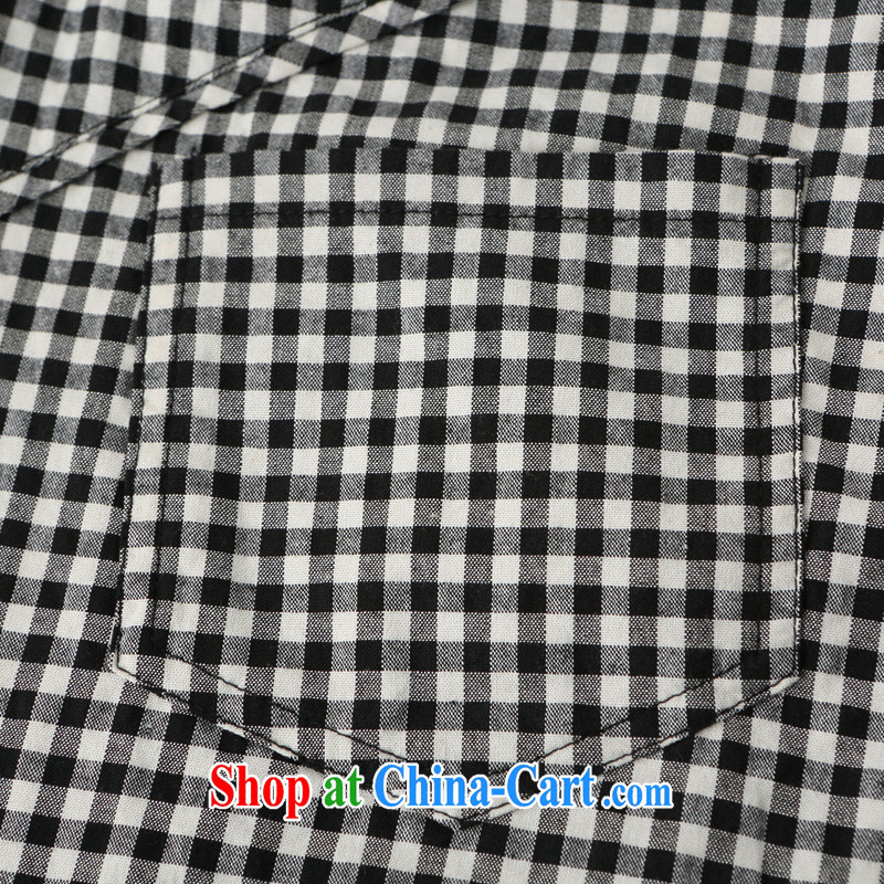 Water with the Code's 2015 spring Korean high waist leisure video thin checkered long pants S CW 15 4542 black-and-white grid XXL, water itself (SHUIMIAO), online shopping