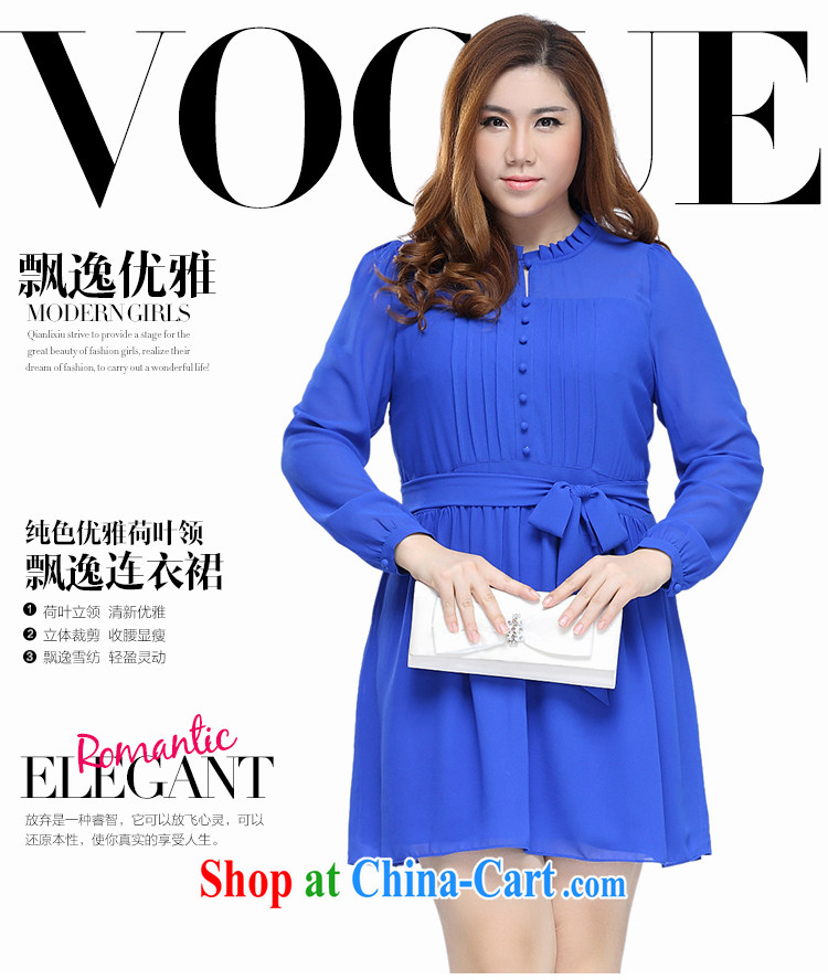 Slim Li-su 2015 spring and summer new, larger female Solid Color bow tie and collar snow woven long-sleeved dresses Q 7233 watermelon red 4XL pictures, price, brand platters! Elections are good character, the national distribution, so why buy now enjoy more preferential! Health