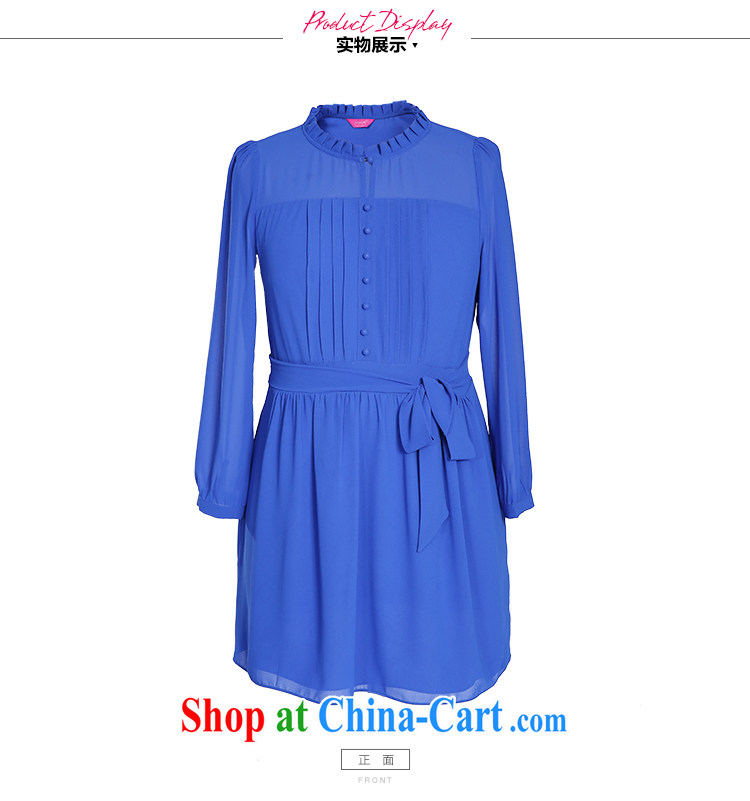 Slim Li-su 2015 spring and summer new, larger female Solid Color bow tie and collar snow woven long-sleeved dresses Q 7233 watermelon red 4XL pictures, price, brand platters! Elections are good character, the national distribution, so why buy now enjoy more preferential! Health