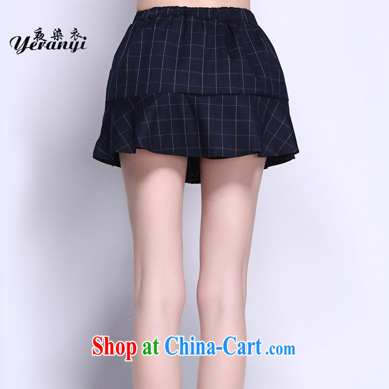 My dyeing clothing spring 2015 new in Europe and America, the female loose video thin elasticated waist pocket 100 to ground short skirts trousers dark blue 6 XL (185 - 200 ) jack, my dyeing clothing (yeranyi), online shopping