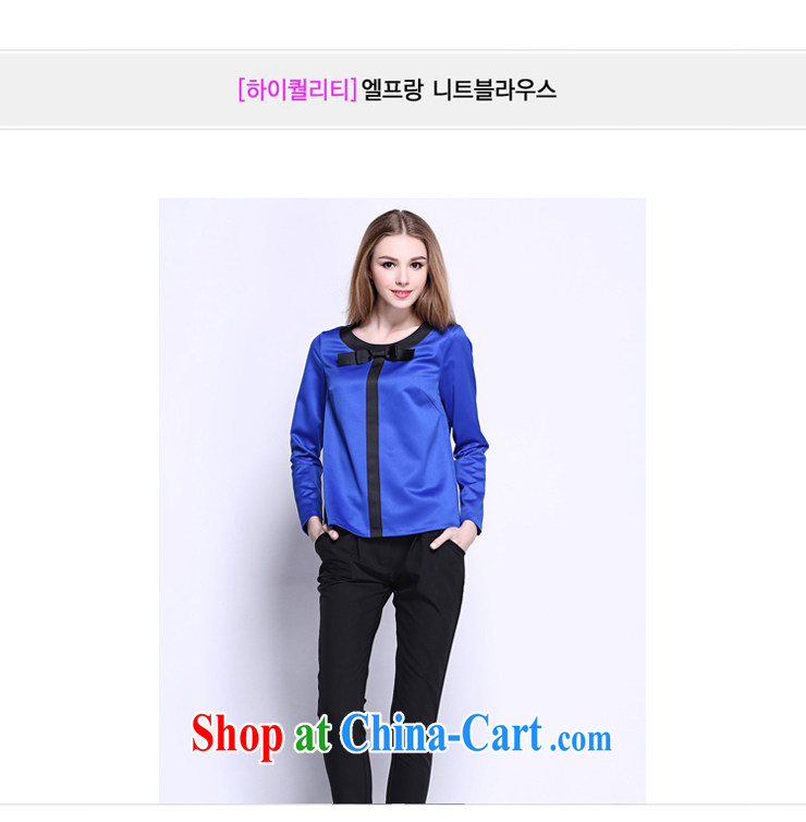 My hair and clothing spring 2015 new, the United States and Europe, women mm thick loose video thin round-collar stitching T-shirt blue 6 XL (185 - 200 ) jack pictures, price, brand platters! Elections are good character, the national distribution, so why buy now enjoy more preferential! Health