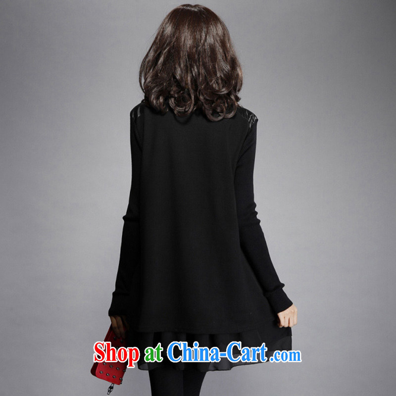 Kim Jong-il, the dresses 2015 spring on the new female Korean fashion beauty the code with long-sleeved dresses J 046 black XXXL, Kim realized that Tony Blair, on-line shopping