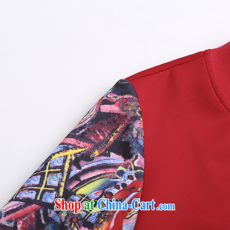 The Mak is the female 2015 spring new thick mm stylish Korean suit tiles jacket 951047461 red 4 XL, former Yugoslavia, Mak, and shopping on the Internet