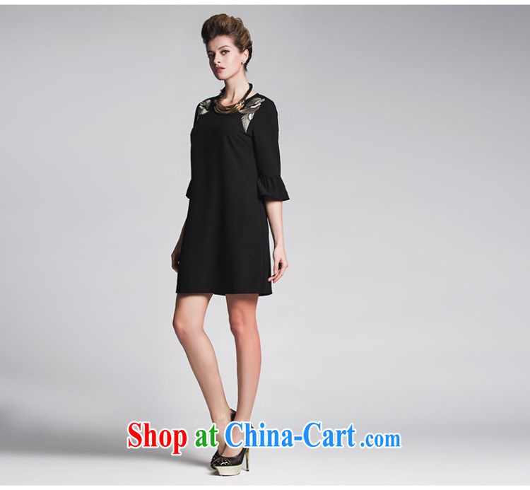 The Mak larger women 2015 spring new thick mm stylish lady embroidered graphics thin dress 951106032 black 3 XL pictures, price, brand platters! Elections are good character, the national distribution, so why buy now enjoy more preferential! Health