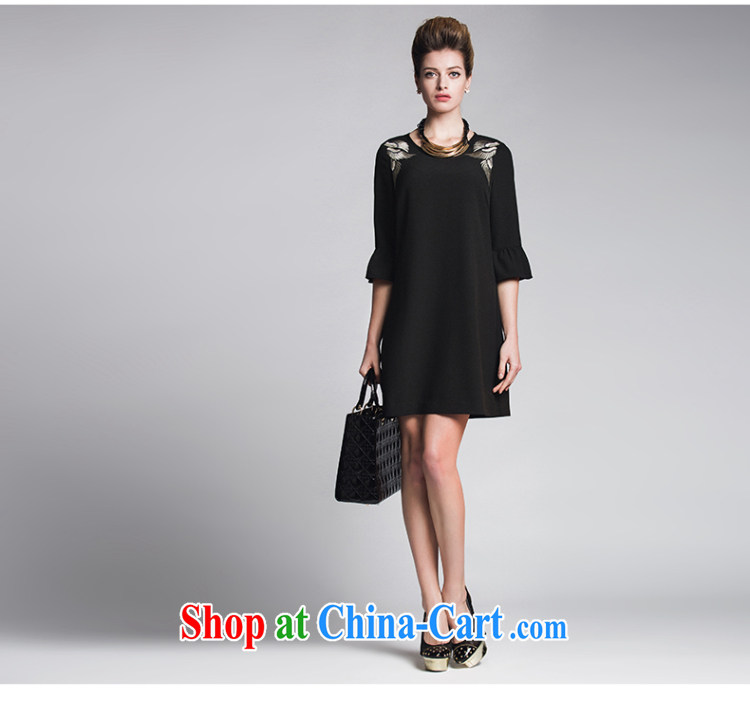 The Mak larger women 2015 spring new thick mm stylish lady embroidered graphics thin dress 951106032 black 3 XL pictures, price, brand platters! Elections are good character, the national distribution, so why buy now enjoy more preferential! Health