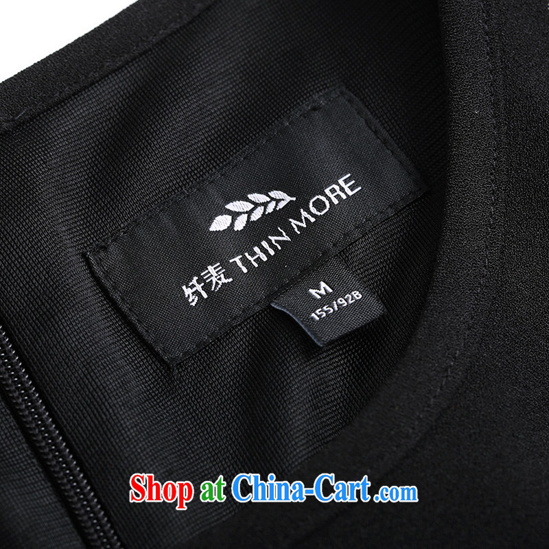 The Mak is the female 2015 spring new thick mm stylish lady embroidered graphics thin dress 951106032 black 3 XL, former Yugoslavia, Mak, and shopping on the Internet