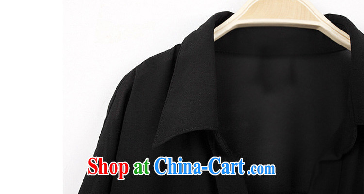 In short light 2015 spring new king, female fat, video thin stylish 100 ground lapel snow woven shirts two-piece 1606 black 4XL pictures, price, brand platters! Elections are good character, the national distribution, so why buy now enjoy more preferential! Health