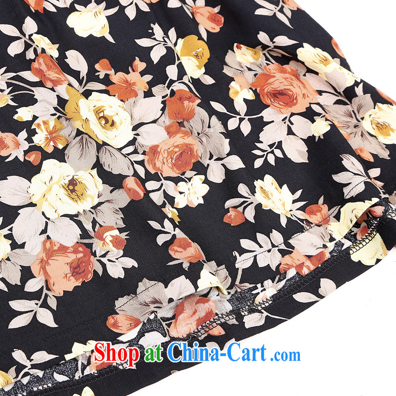 Laurie flower Luo, female summer thick sister the FAT and FAT people graphics thin large code dresses 6748 spend 4 XL (leisure video thin), Shani Flower (Sogni D'oro), online shopping