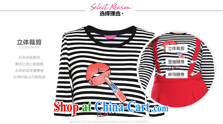 Slim LI Sau 2015 spring and summer new, larger women mm thick black-and-white striped red lips stamp nail Pearl knitting T shirt Q 7077 of red and white, XL pictures, price, brand platters! Elections are good character, the national distribution, so why buy now enjoy more preferential! Health