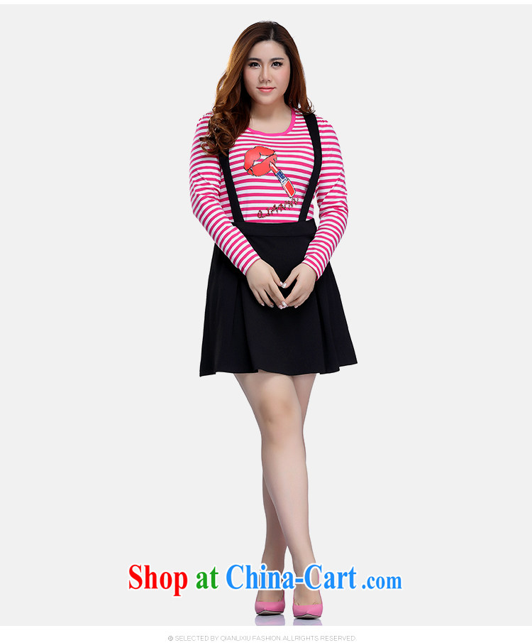 Slim LI Sau 2015 spring and summer new, larger women mm thick black-and-white striped red lips stamp nail Pearl knitting T shirt Q 7077 of red and white, XL pictures, price, brand platters! Elections are good character, the national distribution, so why buy now enjoy more preferential! Health