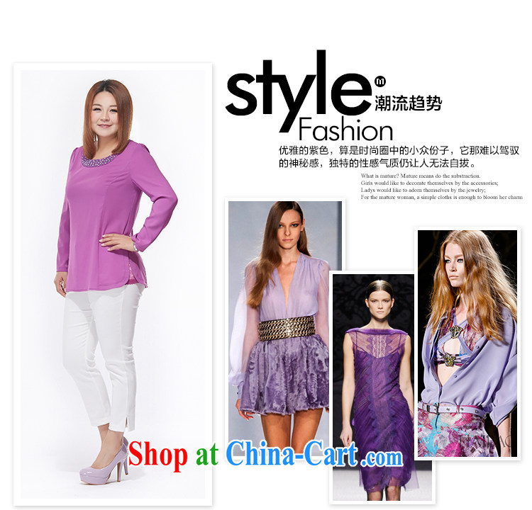 MSSHE XL girls 2015 new spring pin hole lace-up the truck round-collar long-sleeved snow woven shirts 2623 purple 2XL pictures, price, brand platters! Elections are good character, the national distribution, so why buy now enjoy more preferential! Health