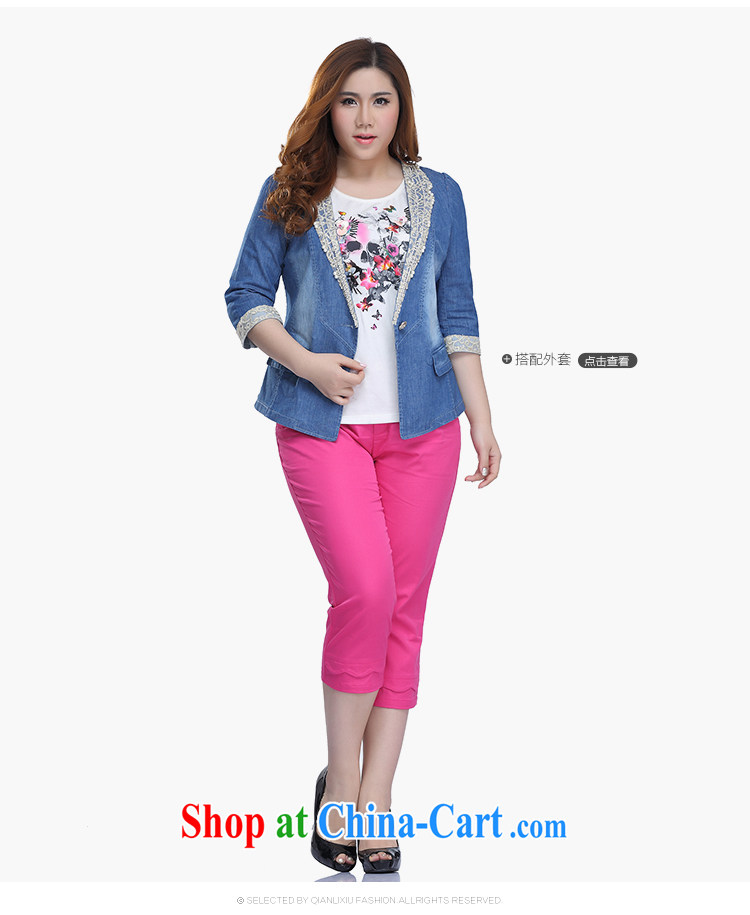 Slim LI Sau 2015 spring and summer new, larger female fashion, back 100 feet ground 7 pants pants Q 7390 by red 5 XL pictures, price, brand platters! Elections are good character, the national distribution, so why buy now enjoy more preferential! Health