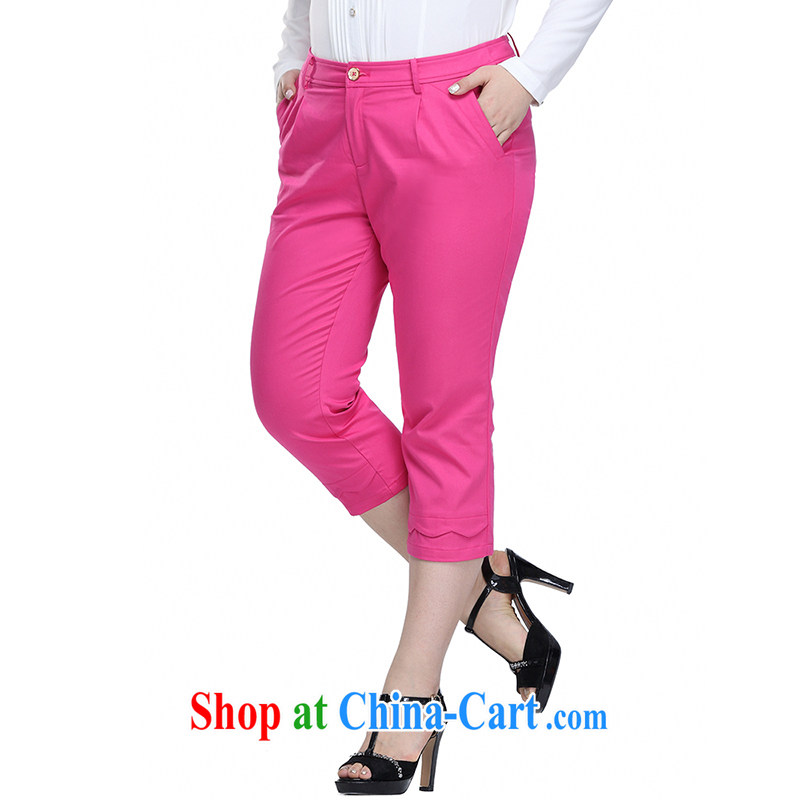 Slim LI Sau 2015 spring and summer new, larger female fashion, back 100 feet on 7 pants pants Q 7390 by red 5 XL, slim Li-su, and shopping on the Internet