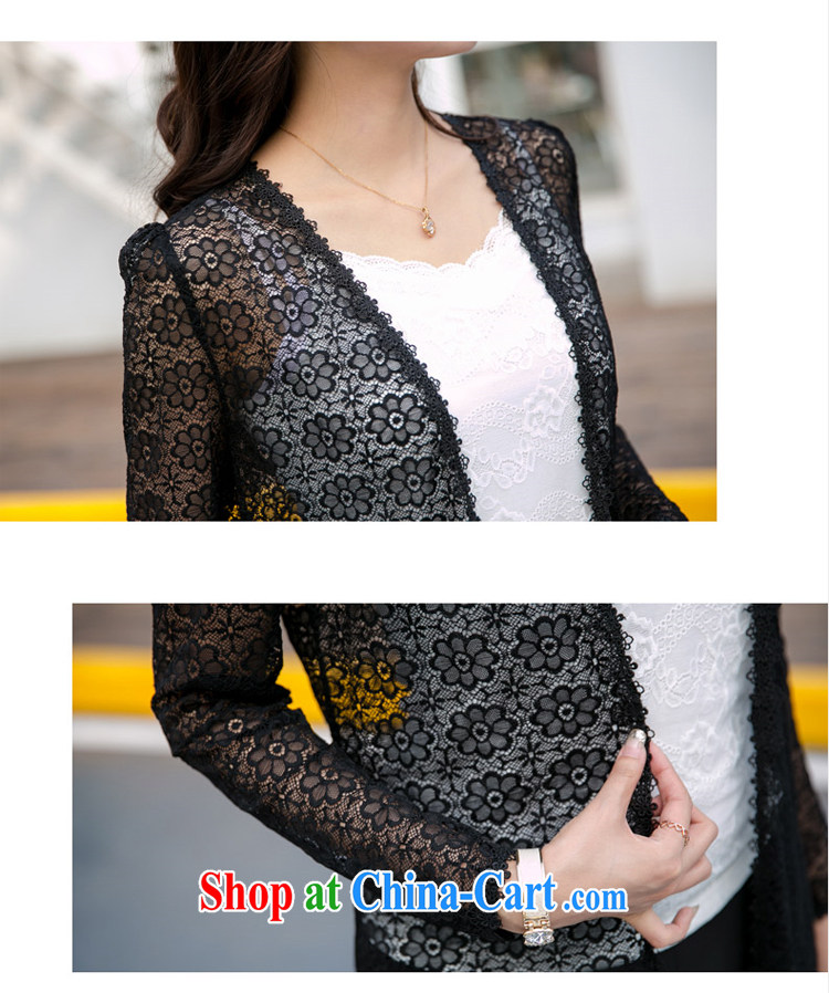 Good luck cracking the Code women 2015 spring and summer New Solid Color Openwork lace T-shirt air-conditioning the Netherlands in cultivating long leisure thin coat V 5036 black 3 XL (suitable for 165 - 180 jack) pictures, price, brand platters! Elections are good character, the national distribution, so why buy now enjoy more preferential! Health